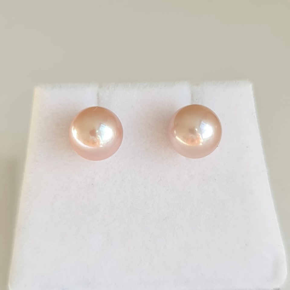 Kauehi - Boucles d'Oreilles Plaqué Or et Perles d'Eau douce d'exception