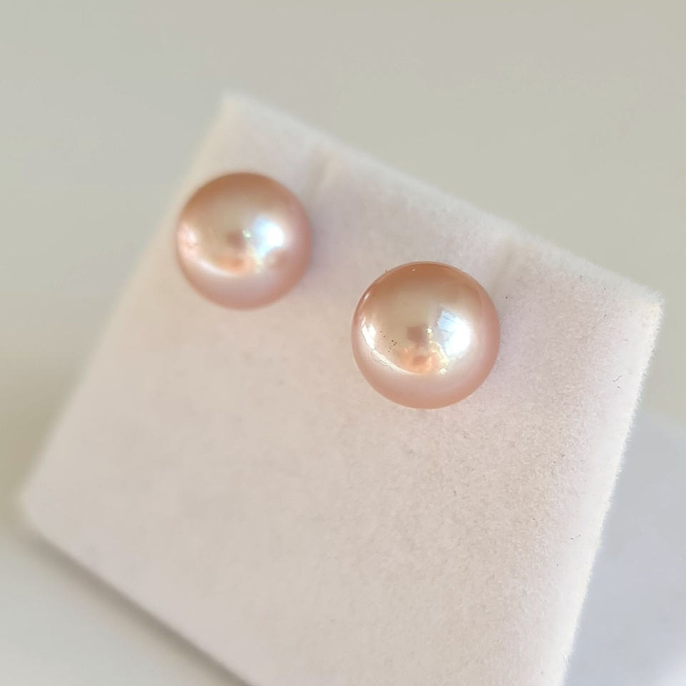 Rimatara - Boucles d'Oreilles Argent rhodié et Perles d'Eau douce d'exception