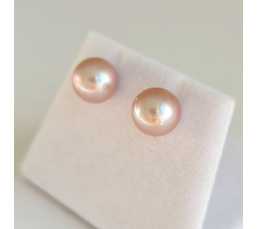 Rimatara - Boucles d'Oreilles Argent rhodié et Perles d'Eau douce d'exception