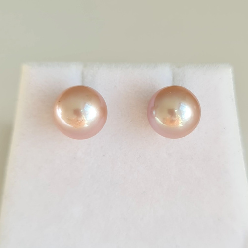 Rimatara - Boucles d'Oreilles Argent rhodié et Perles d'Eau douce d'exception