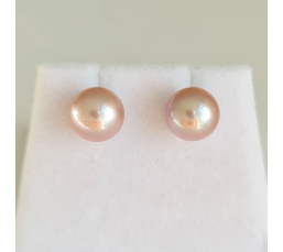 Rimatara - Boucles d'Oreilles Argent rhodié et Perles d'Eau douce d'exception