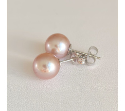 Rimatara - Boucles d'Oreilles Argent rhodié et Perles d'Eau douce d'exception