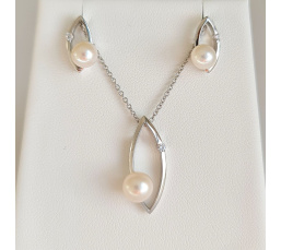 Sublime - Parure Argent Rhodié et Véritables Perles d'Eau Douce