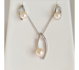 Sublime - Parure Argent Rhodié et Véritables Perles d'Eau Douce