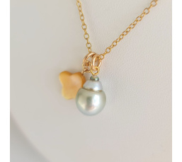 Chance - Collier or laminé 14 carats et Perle de Tahiti d'Exception