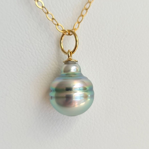 Anabella - Collier or laminé 14 carats et Perle de Tahiti d'Exception