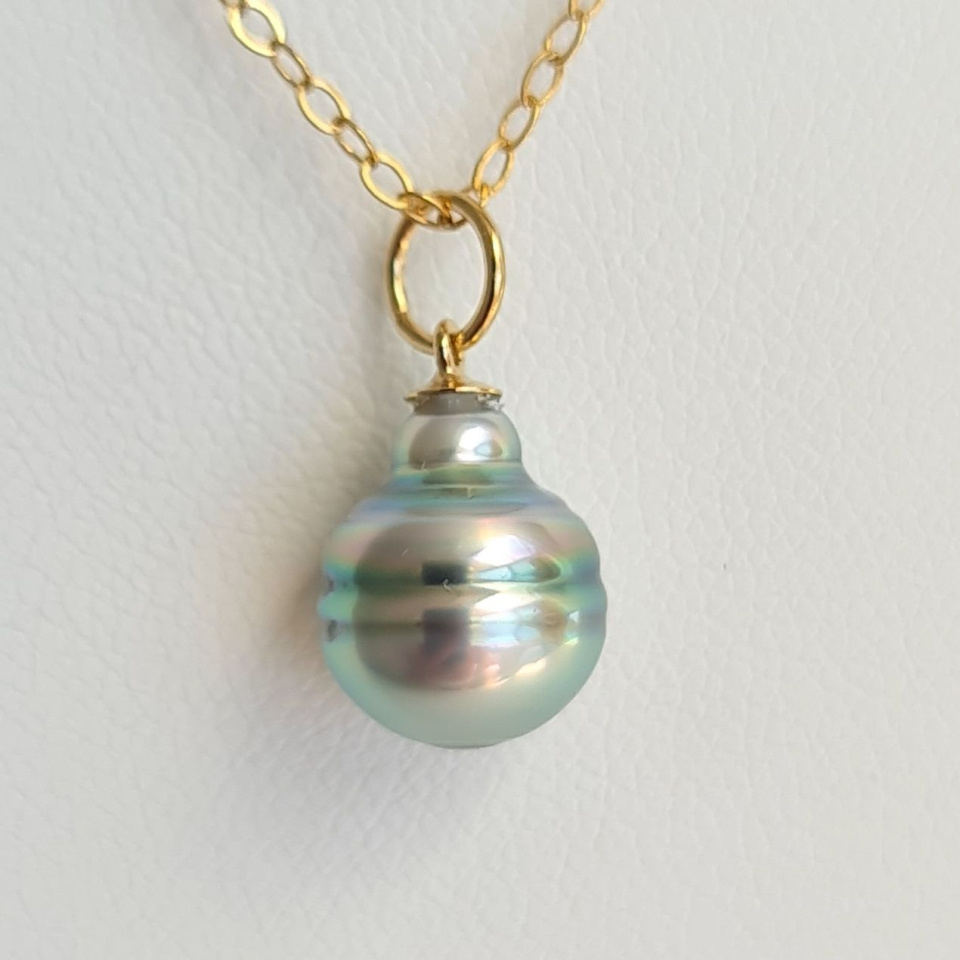 Anabella - Collier or laminé 14 carats et Perle de Tahiti d'Exception