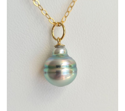 Anabella - Collier or laminé 14 carats et Perle de Tahiti d'Exception