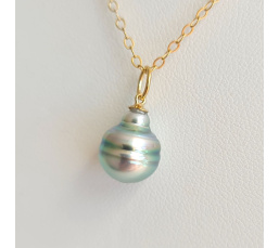 Anabella - Collier or laminé 14 carats et Perle de Tahiti d'Exception