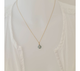 Anabella - Collier or laminé 14 carats et Perle de Tahiti d'Exception