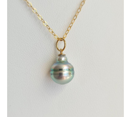 Anabella - Collier or laminé 14 carats et Perle de Tahiti d'Exception