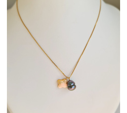 Chance - Collier or laminé 14 carats et Perle de Tahiti d'Exception