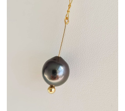 Maeva nui - Collier or laminé 14 carats et Véritable Perle de Tahiti