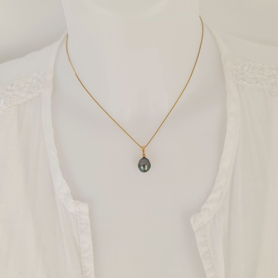 Belle de Jour - Pendentif Or Jaune et Perle de Tahiti d'Exception