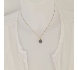 Belle de Jour - Pendentif Or Jaune et Perle de Tahiti d'Exception