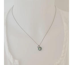 Tahiti - Collier Argent rhodié et Véritable Perle de Tahiti