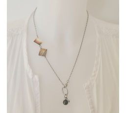 Manihi - Collier Argent rhodié et Perle et Nacres de Tahiti