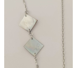 Manihi - Collier Argent rhodié et Perle et Nacres de Tahiti