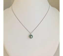 Tahiti - Collier Argent rhodié et Perle de Tahiti d'exception