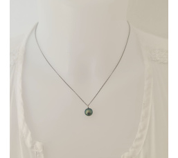 Tahiti - Collier Argent rhodié et Perle de Tahiti d'exception