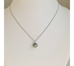 Tahiti - Collier Argent rhodié et Perle de Tahiti d'exception