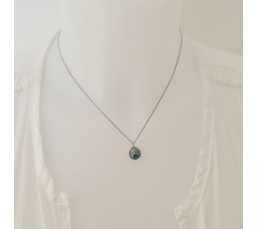 Tahiti - Collier Argent rhodié et Perle de Tahiti d'exception