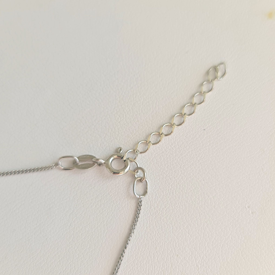 Tahiti - Collier Argent rhodié et Perle de Tahiti d'exception