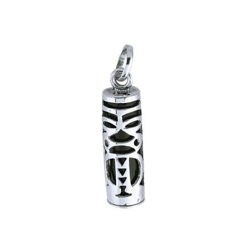 TIKI - Pendentif Argent Massif et Onyx