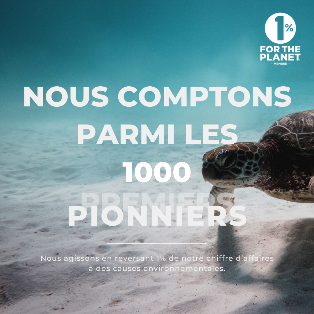 Ô perles du Paradis compte parmi les 1000 premiers pionniers du collectif 1% for the planet